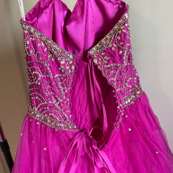 Magenta Dress with Sparkles - Picture 5 of 6